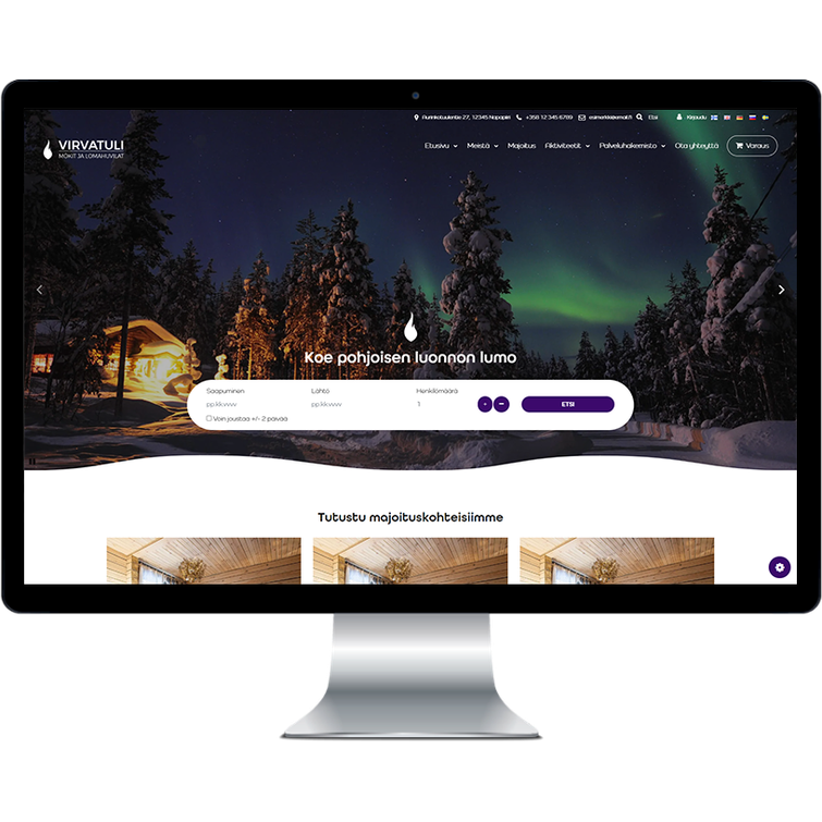 Paketti Matkailun varausjärjestelmä Dataflow Travel