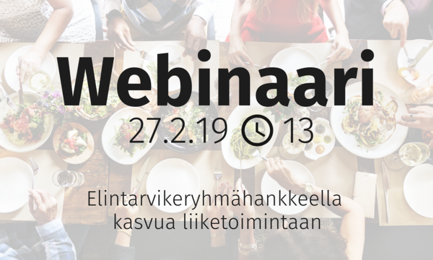 Webinaari elintarvikeryhmähanke