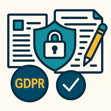 Tietosuojaselosteen laatiminen tai p&auml;ivitt&auml;minen + henkil&ouml;tietojen k&auml;sittelysopimuspohja + tietosuojapolitiikan laatiminen