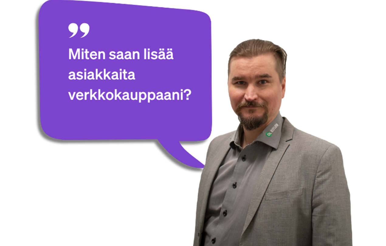 AtFlow'n asiantuntija vastaa kysymykseen, kuinka B2C-verkkokauppaan hankitaan lis&auml;&auml; asiakkaita.